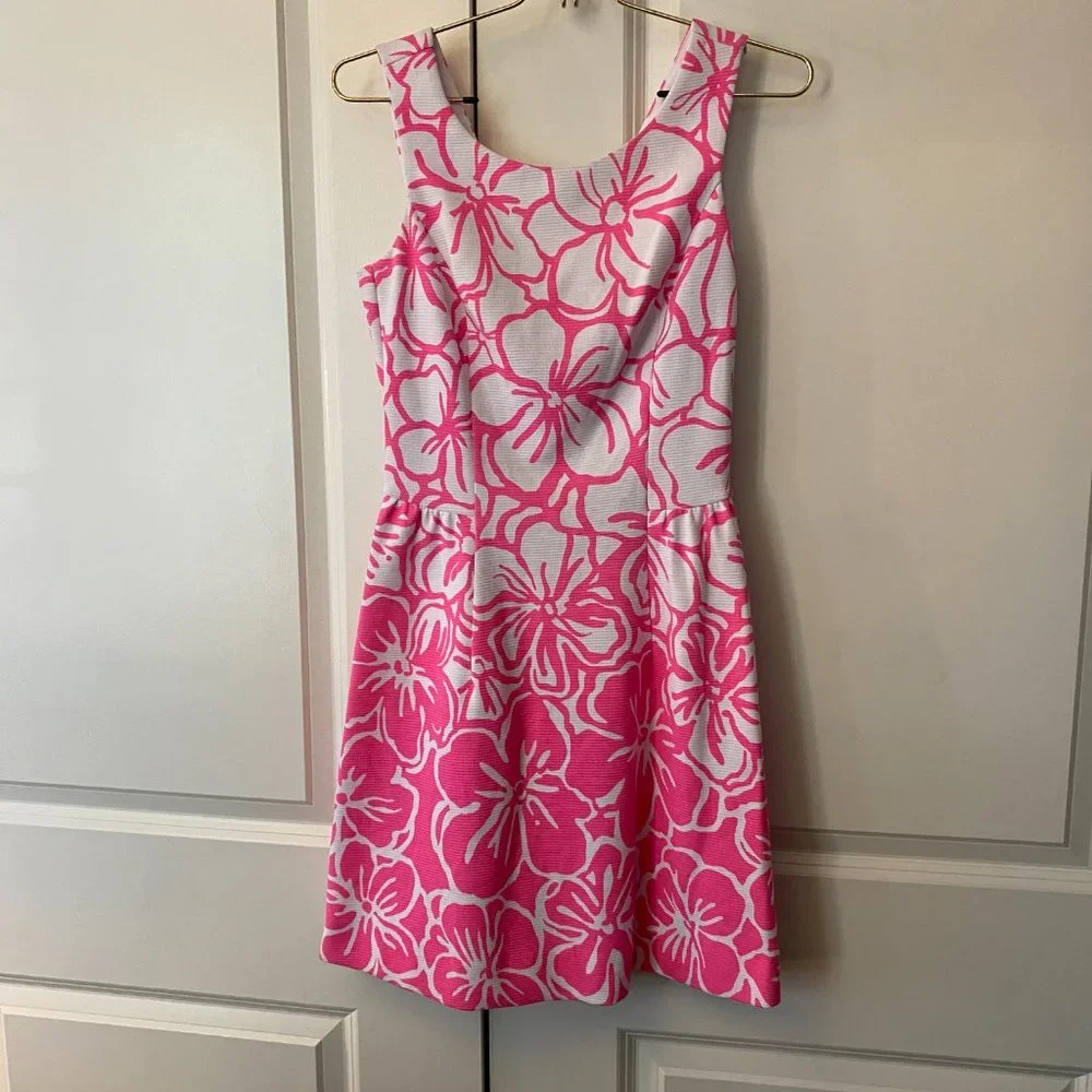 EUC Lilly Pulitzer Pink Strike a Pose Bella Dress (Sz XS) - Picture 14 of 14